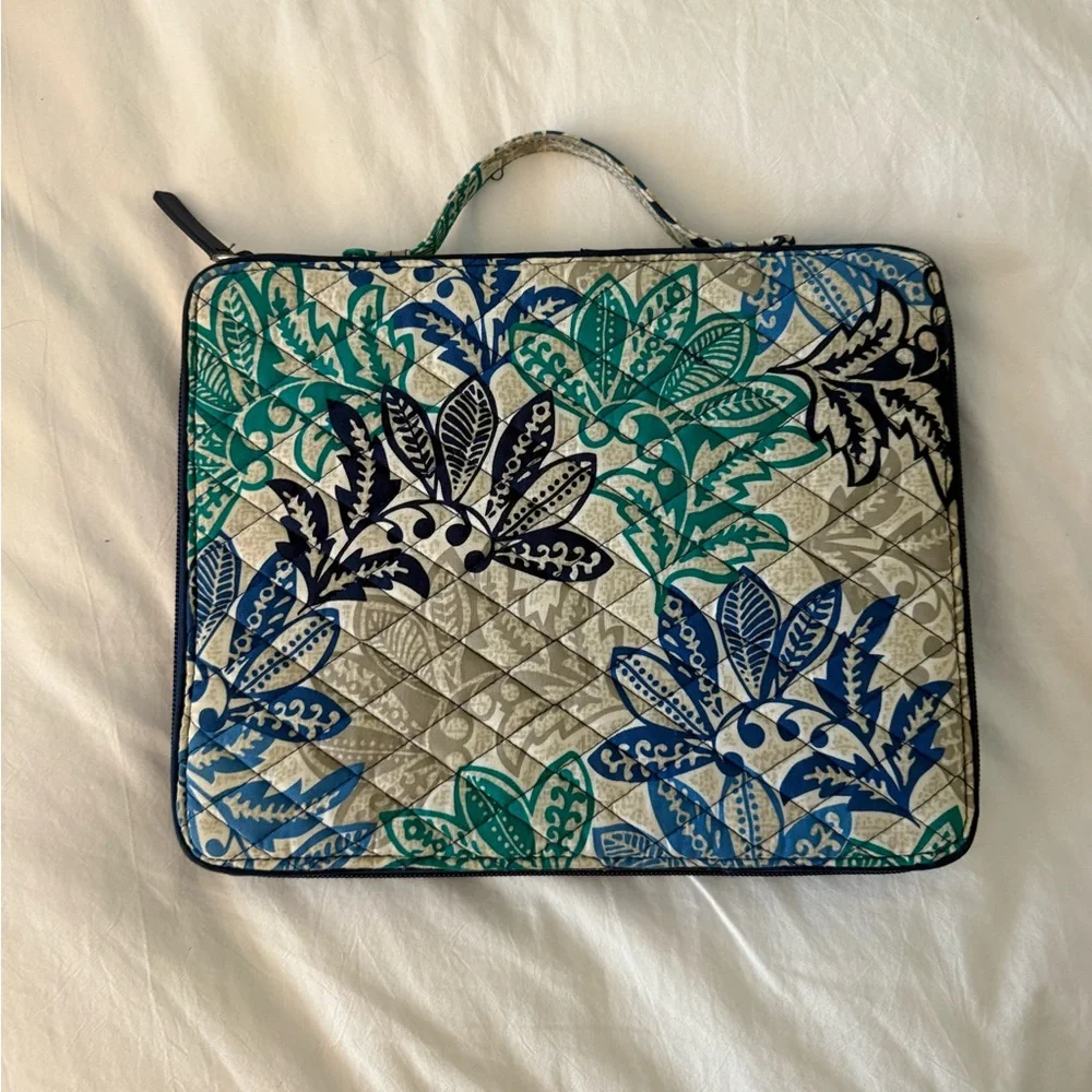 Vera Bradley Quilted Laptop Sleeve in Peacock Garden